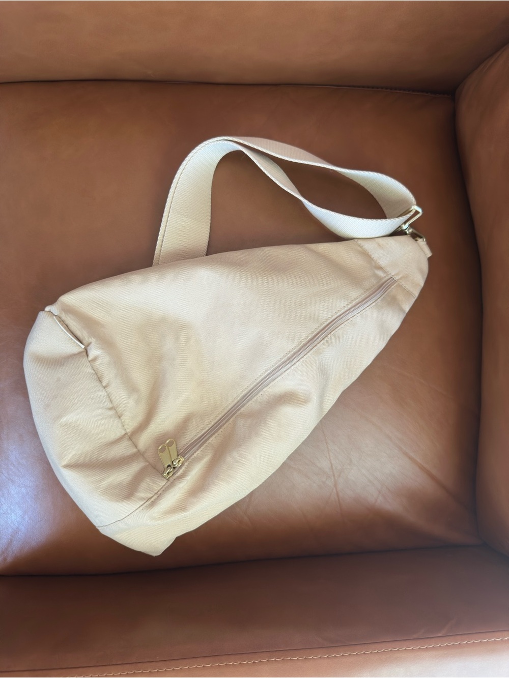 CANVELLE Beige Machine Washable Crossbody (Oversized Sling) Bag